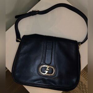 Vintage Navy Gucci Shoulder Bag